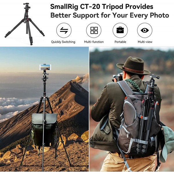 SmallRig CT-20 Aluminium Alloy Tripod 3474C